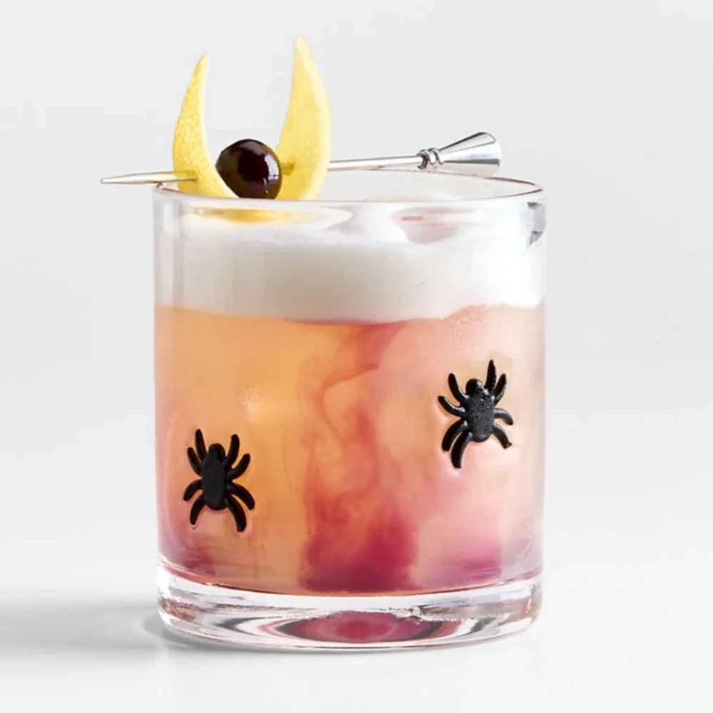 Crate&Barrel Halloween Spider 🕷️ Icon Double Old-Fashioned Glass